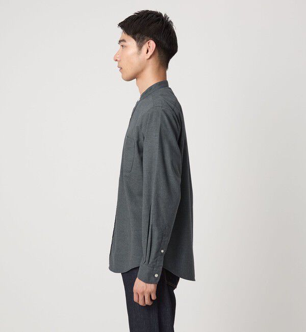 UNITED ARROWS green label relaxing「ナチュラルフィット  バンドカラー シャツ」|シャツ・ブラウス|