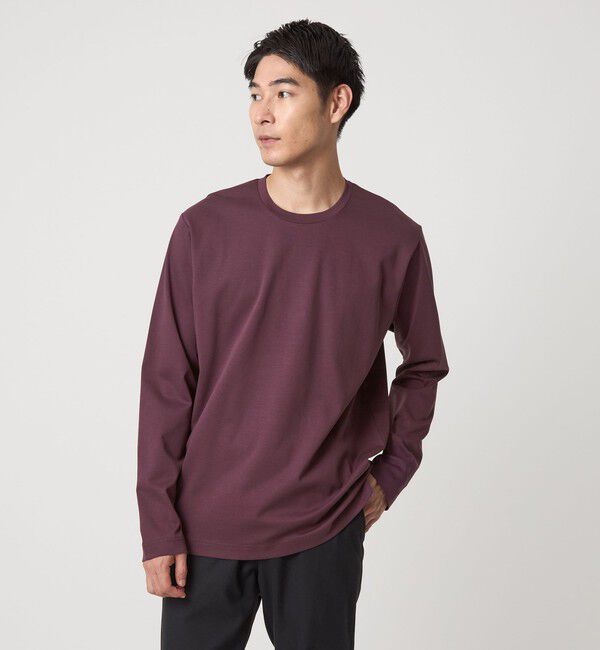 UNITED ARROWS green label relaxing「オーガニック コットン ポンチ クルーネック Tシャツ」|Tシャツ・カットソー|WINE