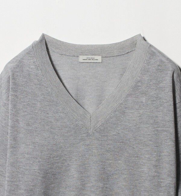 UNITED ARROWS green label relaxing「ブライトフォルム Vネック ニット プルオーバー」|ニット・セーター|