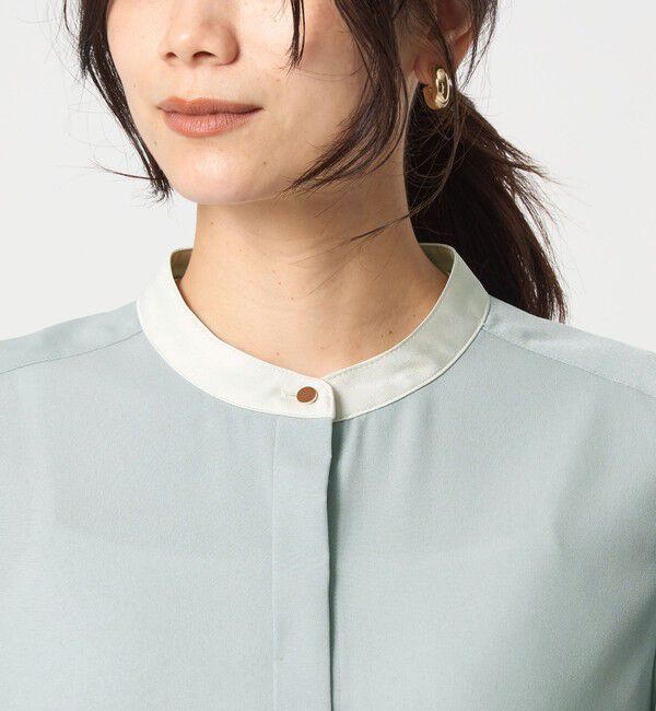 UNITED ARROWS green label relaxing「バイカラー ブラウス」|シャツ・ブラウス|