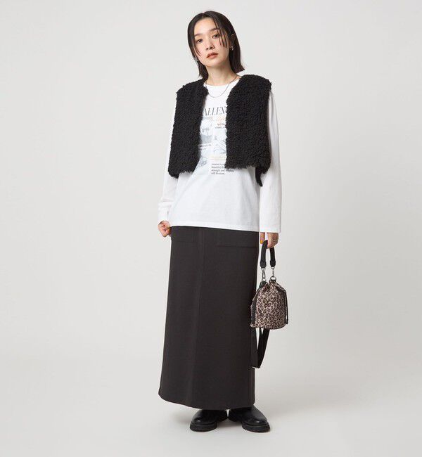 UNITED ARROWS green label relaxing「【WEB限定】＜at ease＞ダブルフェイス タイト スカート」|タイト|