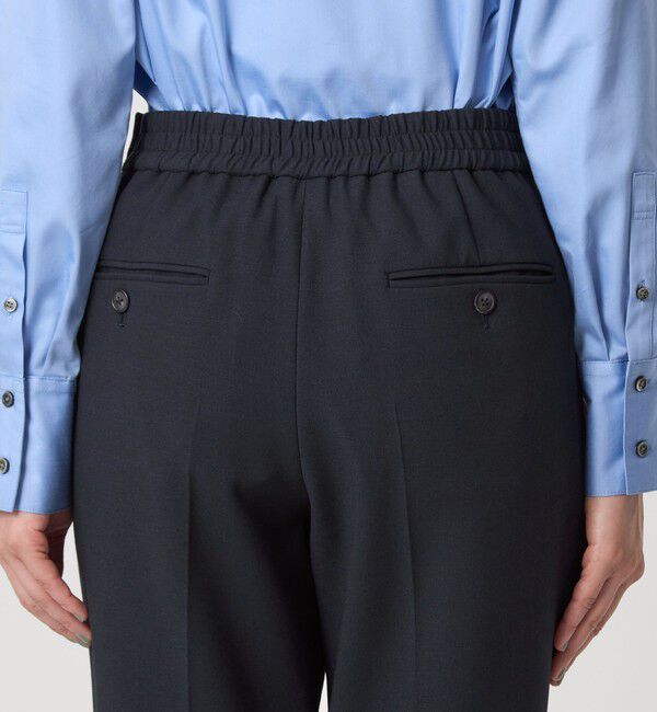 UNITED ARROWS green label relaxing「［size SHORT/TALLあり］ダブルクロス テーパード パンツ ウォッシャブル ストレッチ」|スラックス|