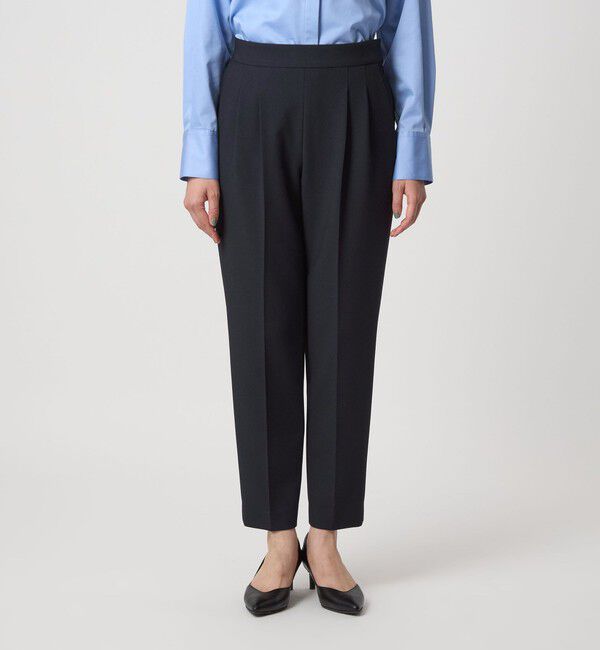 UNITED ARROWS green label relaxing「［size SHORT/TALLあり］ダブルクロス テーパード パンツ ウォッシャブル ストレッチ」|スラックス|