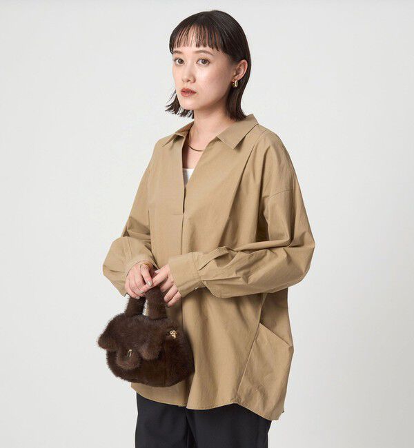 UNITED ARROWS green label relaxing「スキッパー ドルマン シャツ」|シャツ・ブラウス|BEIGE