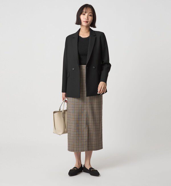 UNITED ARROWS green label relaxing「ダブルクロス ダブル ジャケット ウォッシャブル ストレッチ」|テーラードジャケット|