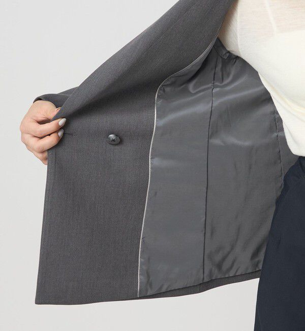 UNITED ARROWS green label relaxing「ダブルクロス ダブル ジャケット ウォッシャブル ストレッチ」|テーラードジャケット|