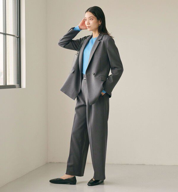 UNITED ARROWS green label relaxing「ダブルクロス ダブル ジャケット ウォッシャブル ストレッチ」|テーラードジャケット|