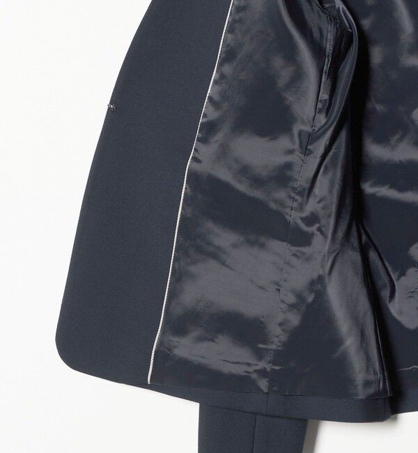 UNITED ARROWS green label relaxing「ダブルクロス ノーラペル ジャケット ウォッシャブル ストレッチ」|ノーカラージャケット|