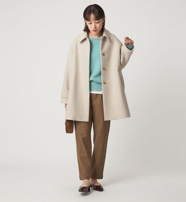 UNITED ARROWS green label relaxing「［size SHORT/TALLあり］SENTDALE WOOL ミドル コート」|ステンカラーコート|