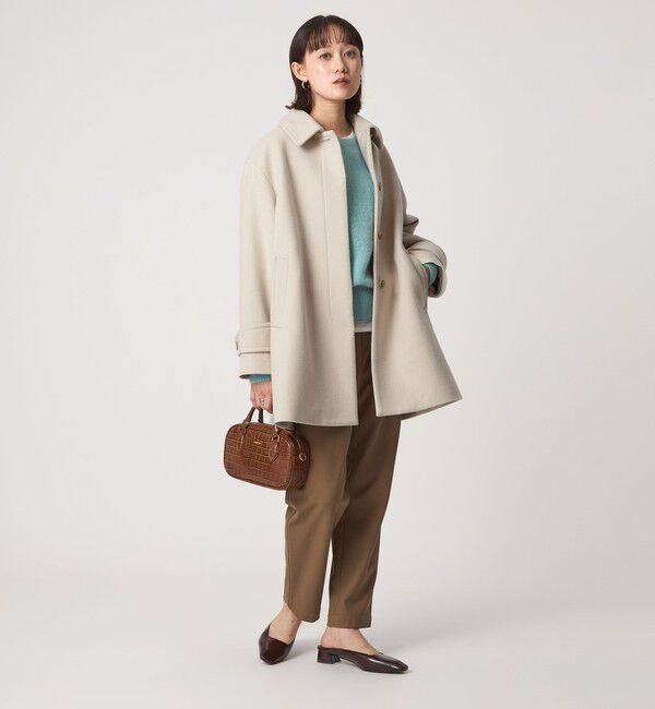 UNITED ARROWS green label relaxing「［size SHORT/TALLあり］SENTDALE WOOL ミドル コート」|ステンカラーコート|