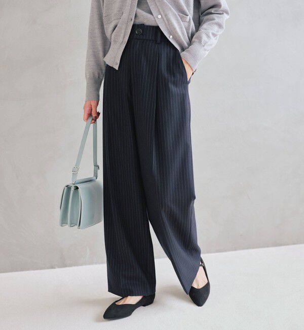 UNITED ARROWS green label relaxing「［size SHORT/TALLあり］キチントボトムス サキソニー ワイド パンツ」|スラックス|その他2