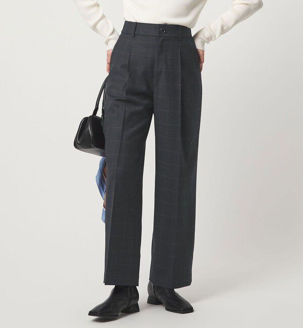 UNITED ARROWS green label relaxing「［size SHORT/TALLあり］キチントボトムス サキソニー ワイド パンツ」|スラックス|その他3