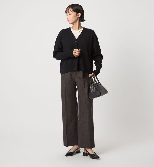 UNITED ARROWS green label relaxing「ウール スムース Vネック カーディガン ウォッシャブル」|カーディガン|