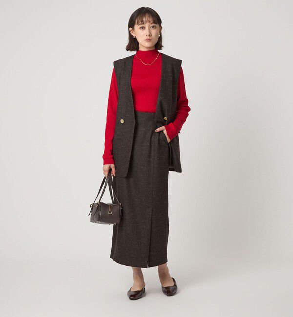 UNITED ARROWS green label relaxing「［size SHORTあり］スラブ サイド スリット タイト スカート」|タイト|