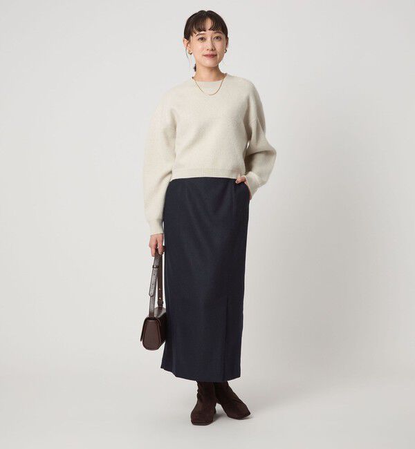 UNITED ARROWS green label relaxing「［size SHORTあり］スラブ サイド スリット タイト スカート」|タイト|