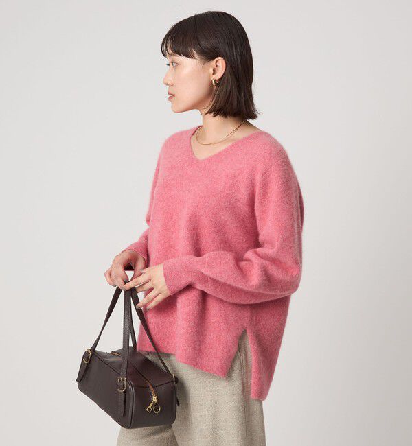 UNITED ARROWS green label relaxing「FOXブレンド フォルム Vネック ニット プルオーバー」|ニット・セーター|