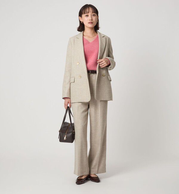 UNITED ARROWS green label relaxing「FOXブレンド フォルム Vネック ニット プルオーバー」|ニット・セーター|