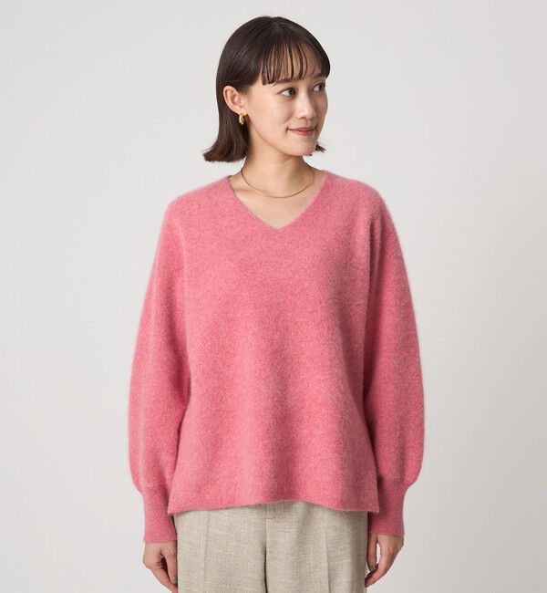 UNITED ARROWS green label relaxing「FOXブレンド フォルム Vネック ニット プルオーバー」|ニット・セーター|