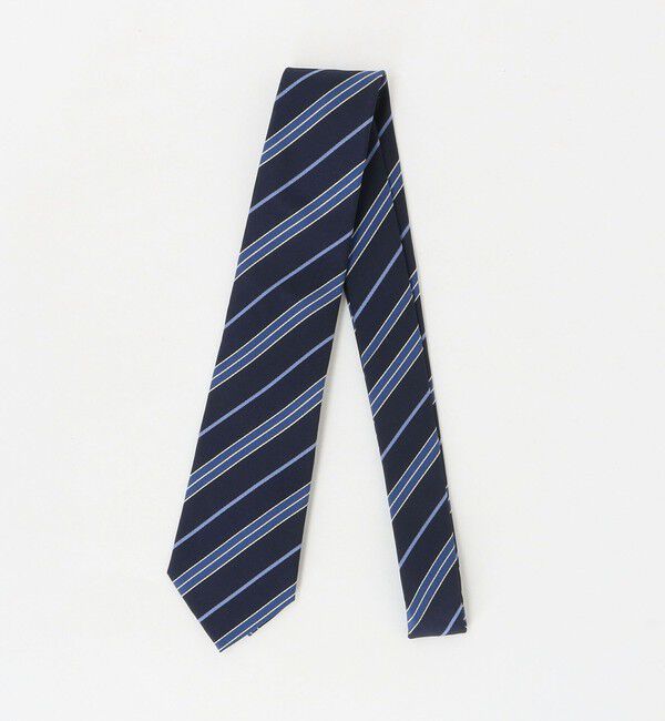 UNITED ARROWS green label relaxing「GLR シルク3 8.0cm ストライプ2 ネクタイ」|ネクタイ・蝶ネクタイ|NAVY