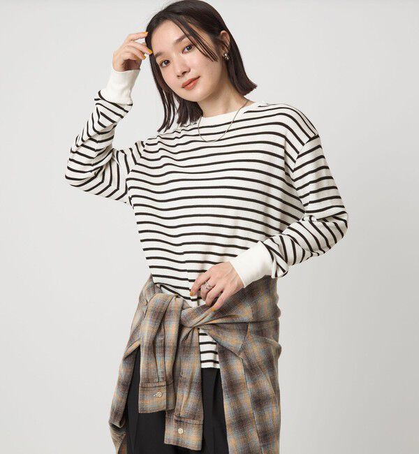 UNITED ARROWS green label relaxing「【WEB限定】＜at ease＞ワッフル ロングスリーブ カットソー」|Tシャツ・カットソー|