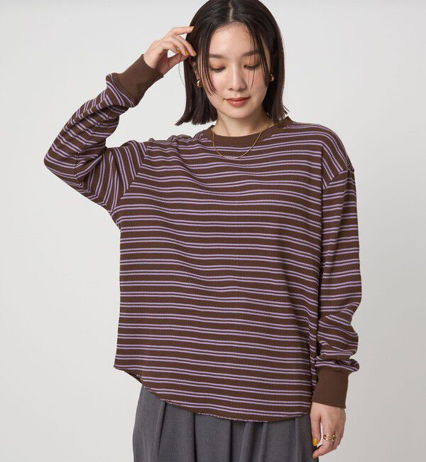 UNITED ARROWS green label relaxing「【WEB限定】＜at ease＞ワッフル ロングスリーブ カットソー」|Tシャツ・カットソー|その他2
