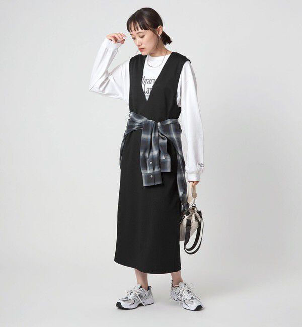 UNITED ARROWS green label relaxing「ディープ Vネック ジャンパースカート」|ジャンパースカート|