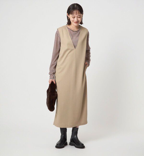UNITED ARROWS green label relaxing「ディープ Vネック ジャンパースカート」|ジャンパースカート|