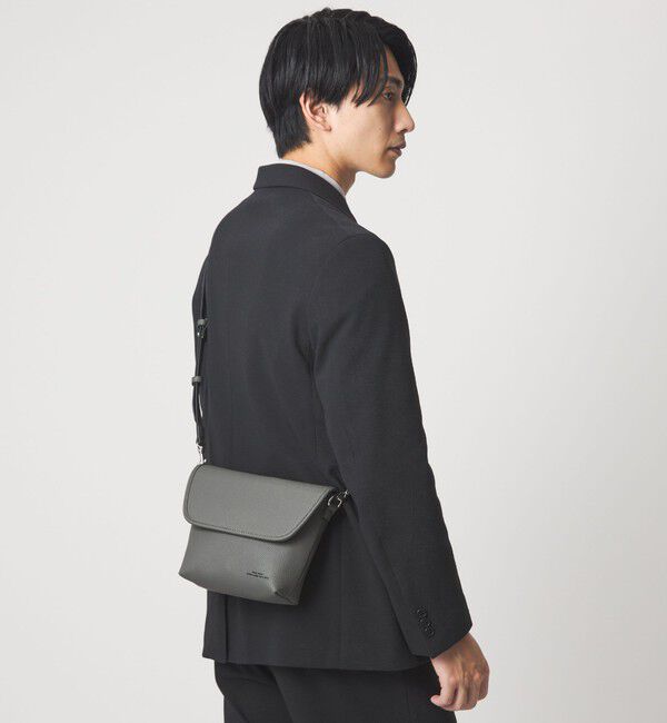 UNITED ARROWS green label relaxing「シボ レザーライク フラップ ショルダーバッグ」|ショルダー・メッセンジャー|