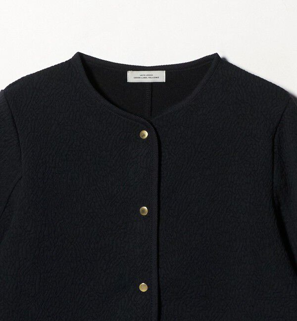 UNITED ARROWS green label relaxing「ブリスタージャカード ノーカラー カットソー カーディガン」|カーディガン|