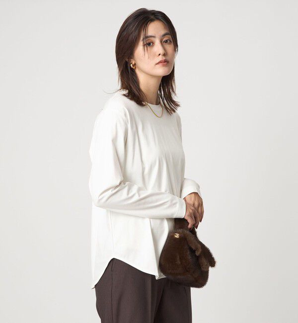 UNITED ARROWS green label relaxing「ラウンドヘム スムース ロングスリーブ プルオーバー」|Tシャツ・カットソー|