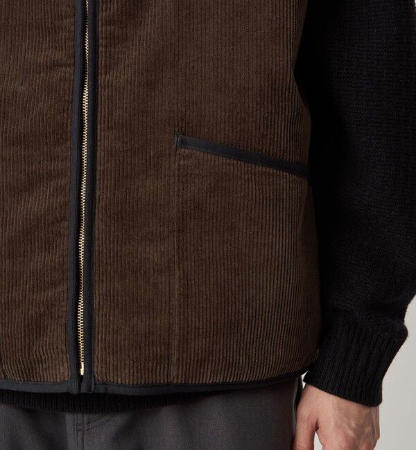 UNITED ARROWS green label relaxing「【別注】＜Barbour＞リバーシブル フェイクファー コーデュロイ ベスト」|その他|