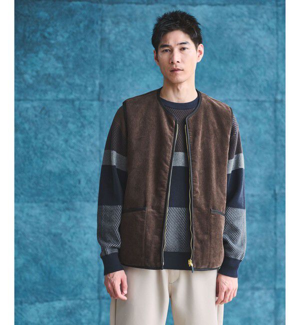 UNITED ARROWS green label relaxing「【別注】＜Barbour＞リバーシブル フェイクファー コーデュロイ ベスト」|その他|