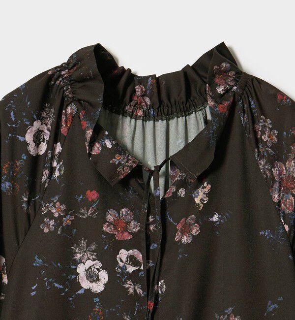 EMMEL REFINES「＜EMMEL REFINES＞EM フラワープリント キリカエ ギャザー ワンピース」|ワンピース|