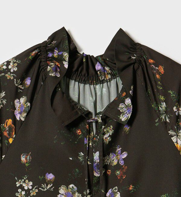 EMMEL REFINES「＜EMMEL REFINES＞EM フラワープリント キリカエ ギャザー ワンピース」|ワンピース|