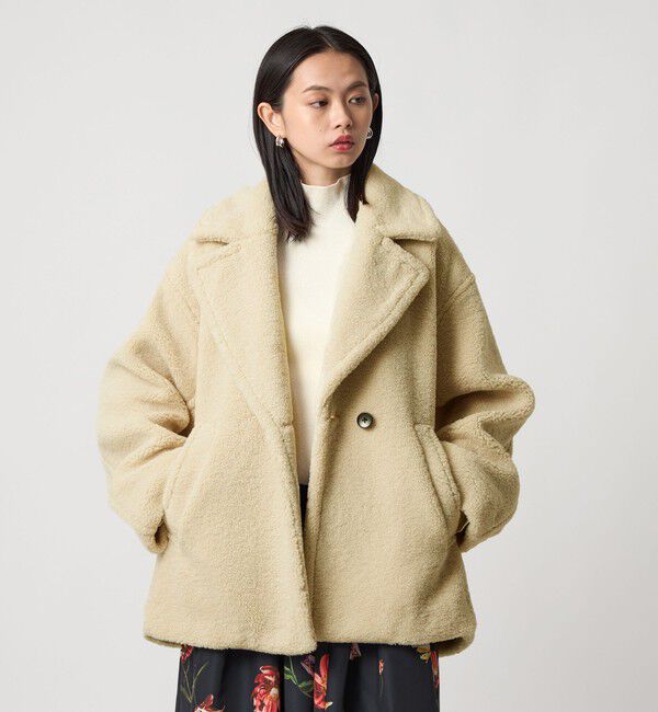 EMMEL REFINES「＜EMMEL REFINES＞EM ショートカール ボアコート」|その他|OFF WHITE