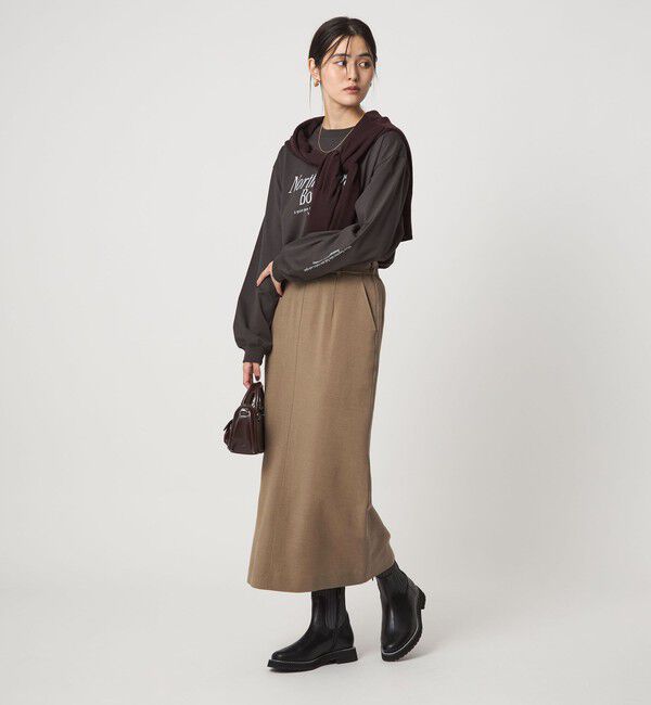 UNITED ARROWS green label relaxing「パウダリー ナロー スカート」|タイト|