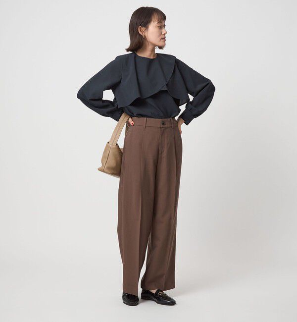 UNITED ARROWS green label relaxing「ケープ ロングスリーブ ブラウス」|シャツ・ブラウス|