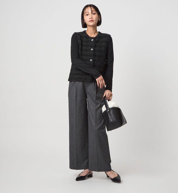 UNITED ARROWS green label relaxing「ミックスツイードライク ニット ジレ ベスト」|ベスト・ジレ|