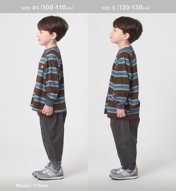 UNITED ARROWS green label relaxing「【別注】＜UNIVERSAL OVERALL＞ボーダー プルオーバー / キッズ  100cm-130cm」|Tシャツ・カットソー|