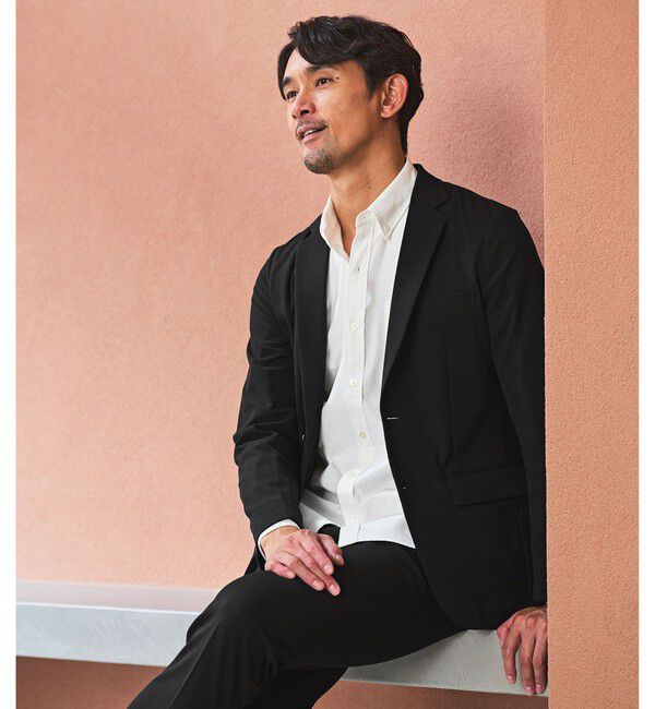 UNITED ARROWS green label relaxing「【WEB限定】JUST fit ウールライク ナロー セットアップ -ストレッチ-」|テーラードジャケット|