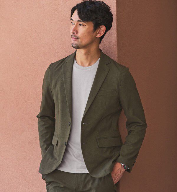 UNITED ARROWS green label relaxing「【WEB限定】JUST fit ウールライク ナロー セットアップ -ストレッチ-」|テーラードジャケット|