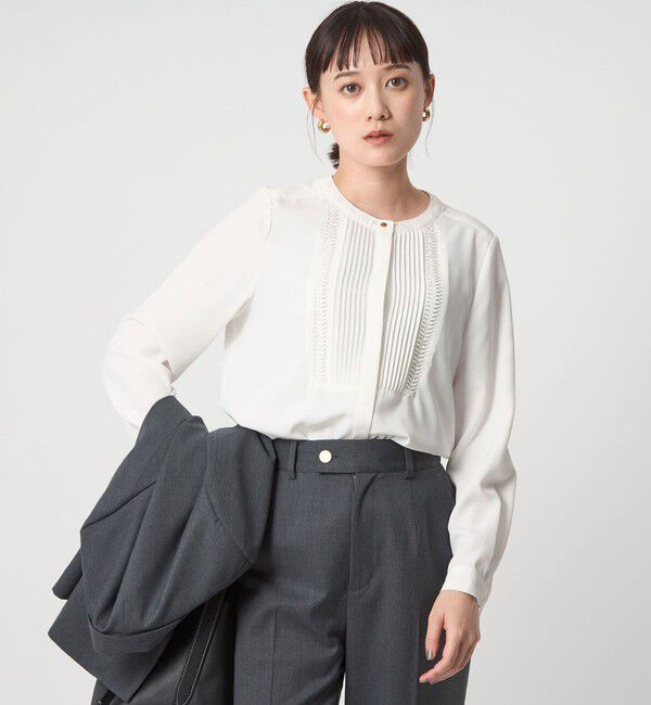 UNITED ARROWS green label relaxing「ヤバネタック ロングスリーブ シャツ」|シャツ・ブラウス|WHITE