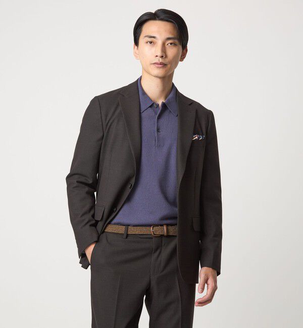 UNITED ARROWS green label relaxing「Super 120's ハイゲージ ニット ポロシャツ」|ニット・セーター|