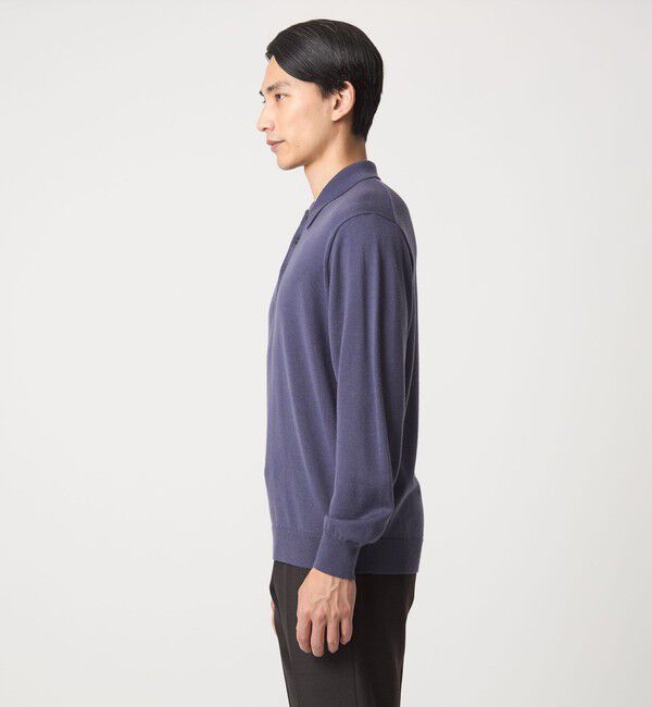 UNITED ARROWS green label relaxing「Super 120's ハイゲージ ニット ポロシャツ」|ニット・セーター|