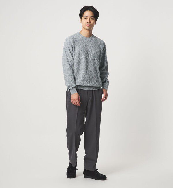 UNITED ARROWS green label relaxing「ジグザグ ミックス クルーネック ニット」|ニット・セーター|