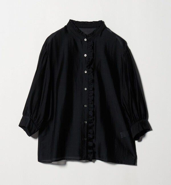 UNITED ARROWS green label relaxing「フロントネック フリル ブラウス」|シャツ・ブラウス|