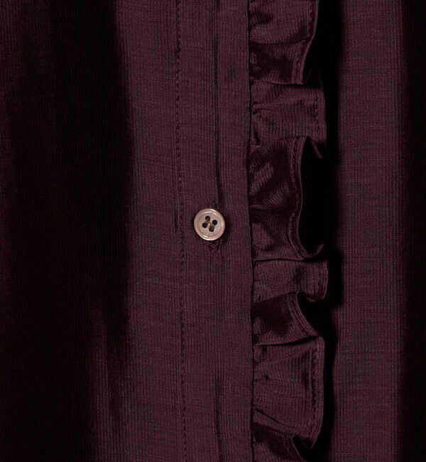 UNITED ARROWS green label relaxing「フロントネック フリル ブラウス」|シャツ・ブラウス|