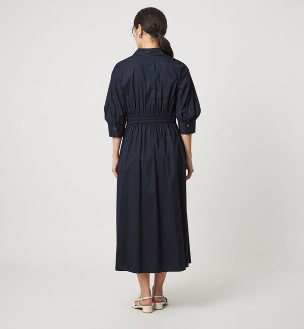 UNITED ARROWS green label relaxing「シャツ襟 フィット＆フレア タックスリーブ ワンピース」|ワンピース|