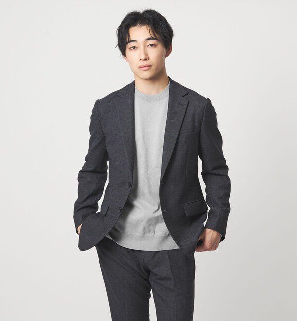 UNITED ARROWS green label relaxing「A+ MOULINE ポリエステル クルーネック ニット -ウォッシャブル-」|ニット・セーター|