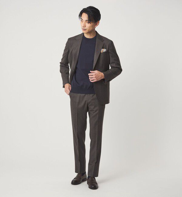 UNITED ARROWS green label relaxing「A+ MOULINE ポリエステル クルーネック ニット -ウォッシャブル-」|ニット・セーター|